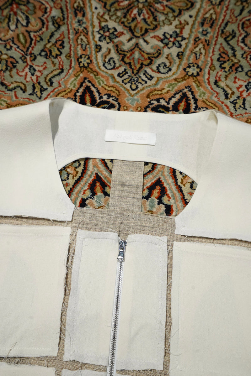 美品✨24SS ノブユキマツイ NOBUYUKI MATSUI フレームベスト Nobuyuki Matsui(ノブユキマツイ)のFramed vest(WHITE)(ベスト