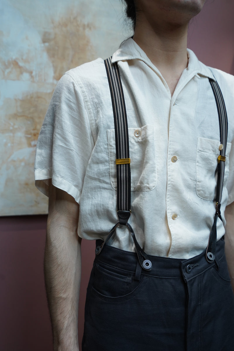 Taiga Takahashi(タイガタカハシ)のSUSPENDER(MULTI STRIPE BLACK