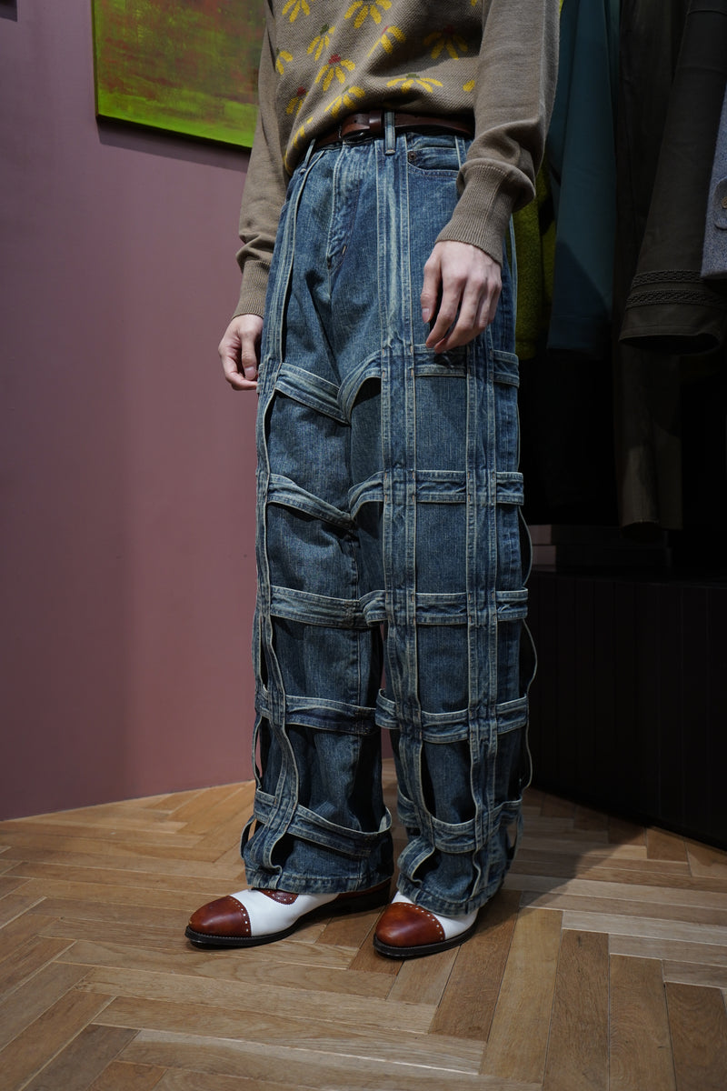 SUGARHILL(シュガーヒル)のCAGED DENIM PANTS(INDIGO)(デニム)の通販 