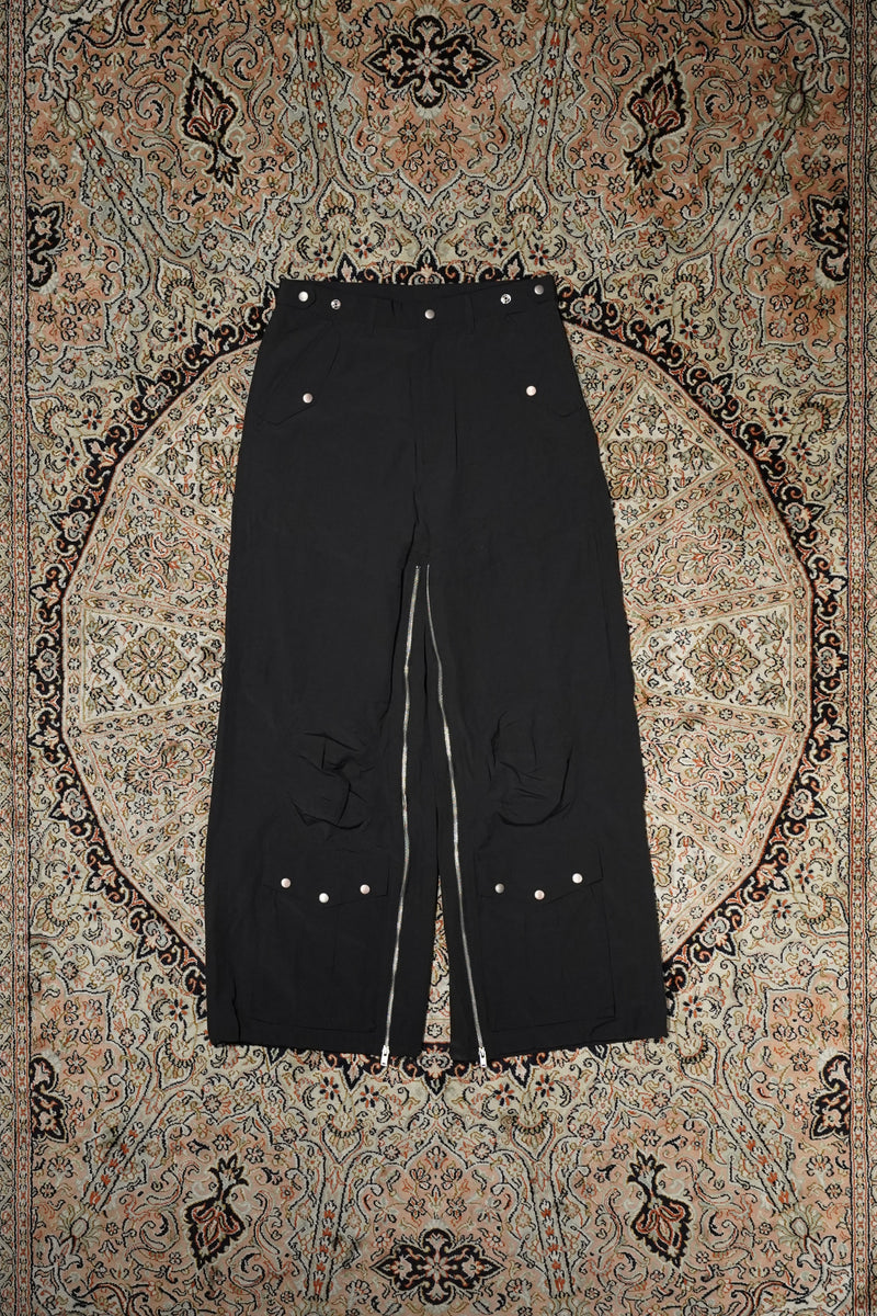 SUGARHILL(シュガーヒル)のPARACHUTE NYLON TROUSERS(BLACK)(ナイロン