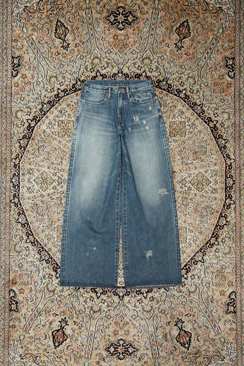 シュガーヒル FADED MODERN DENIM WIDE TROUSERS SUGARHILL [ FADED MODERN DENIM WIDE TROUSERS ] FADED INDIGO