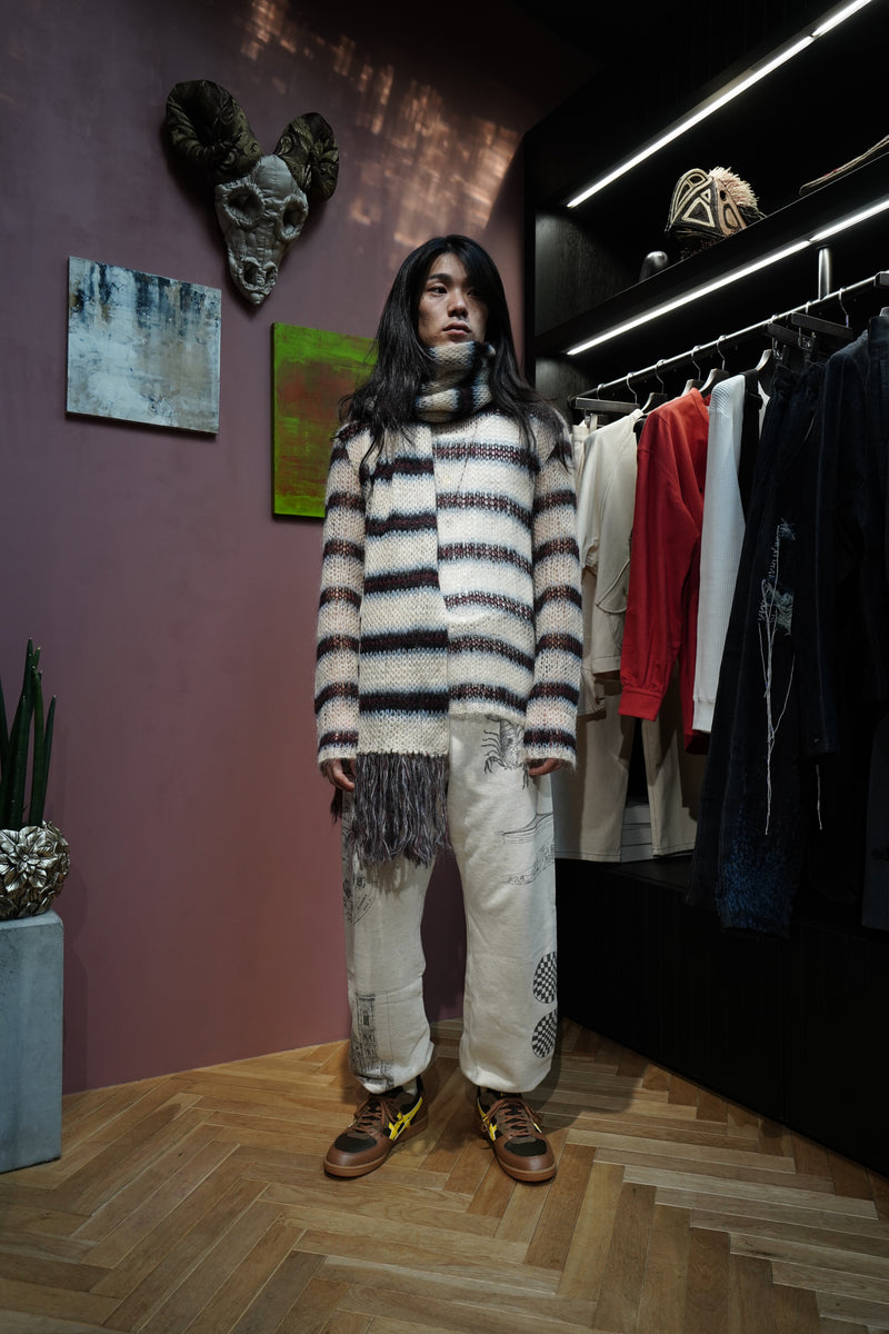 トップス SUGARHILL MOHAIR STRIPE PULLOVER WINE トップス SUGARHILL