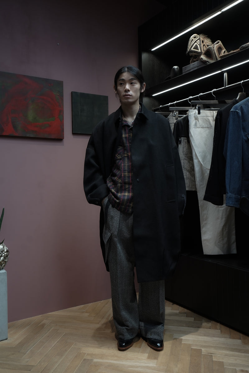 Omar Afridi(オマールアフリディ)25AWのBALOONED COCOON COAT(BLACK