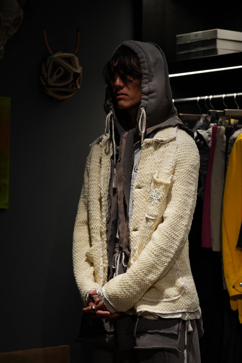 Broken Knit Jacket (White)