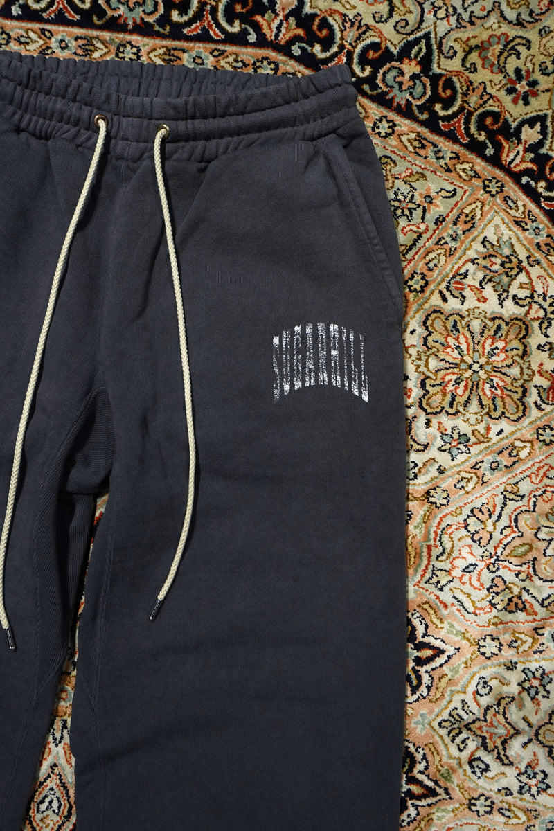 COLLEGE PRINTED SWEAT TROUSERS (AGED BLACK)