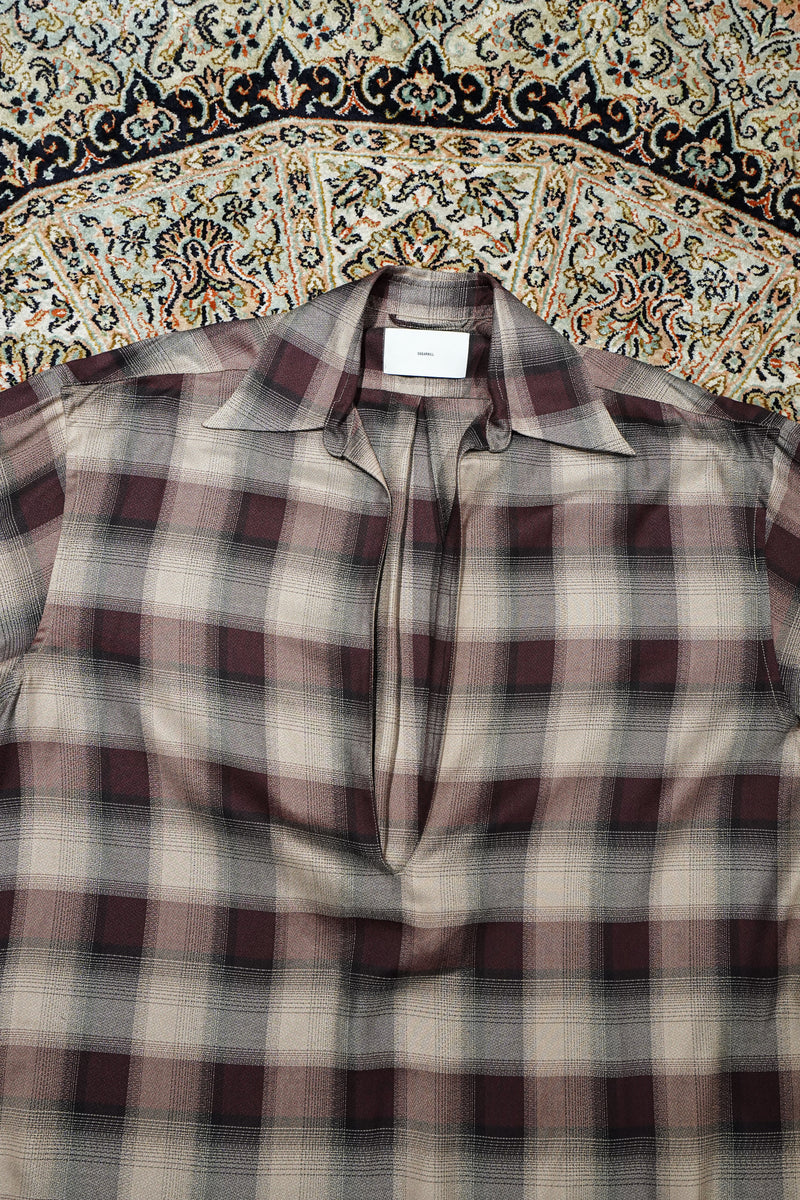 SUGARHILL(シュガーヒル)25AWのPLAID SKIPPER SHIRTS(WINE RED)(シャツ