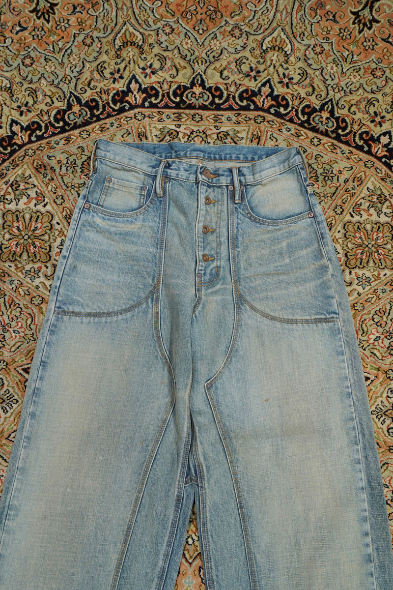 SUGARHILL(シュガーヒル)のFADED DOUBLE KNEE DENIM PANTS(FADE