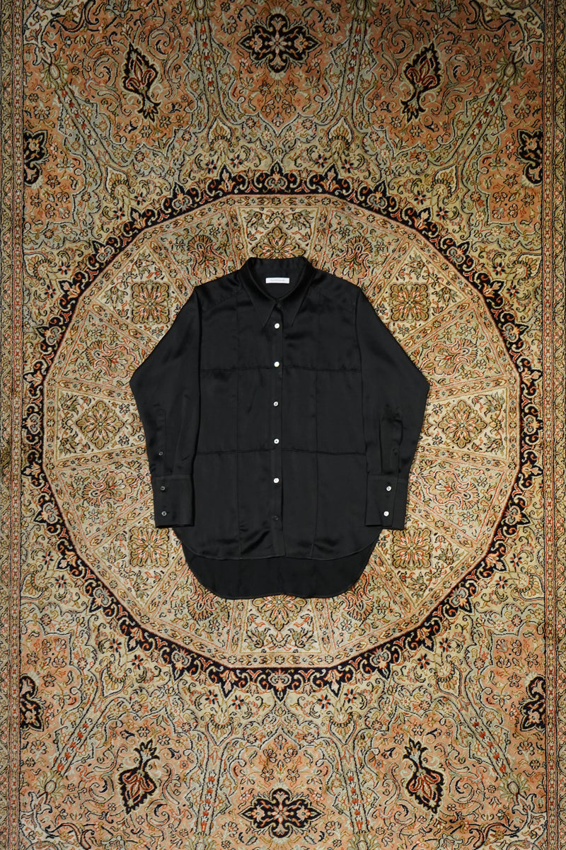 予約販売 SATORU SASAKI(サトルササキ)のBOX SHIRT(BLACK)(シャツ)の CORD トップス