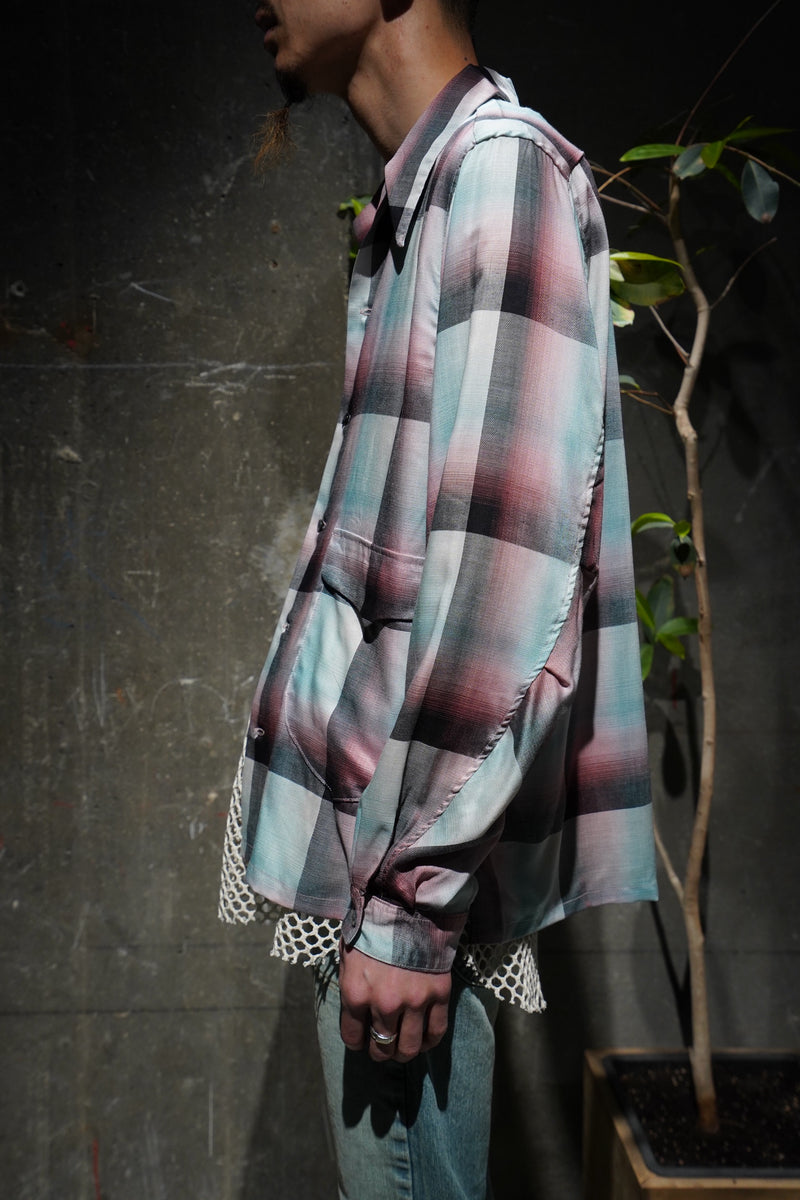 SUGARHILL(シュガーヒル)のOmbre Panama Open-collar Shirt(PINK 