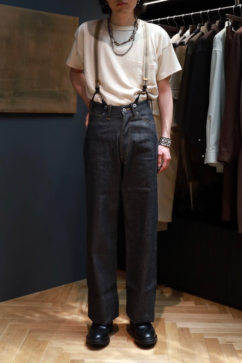 DENIM TROUSERS C.1920'S(RAW INDIGO)