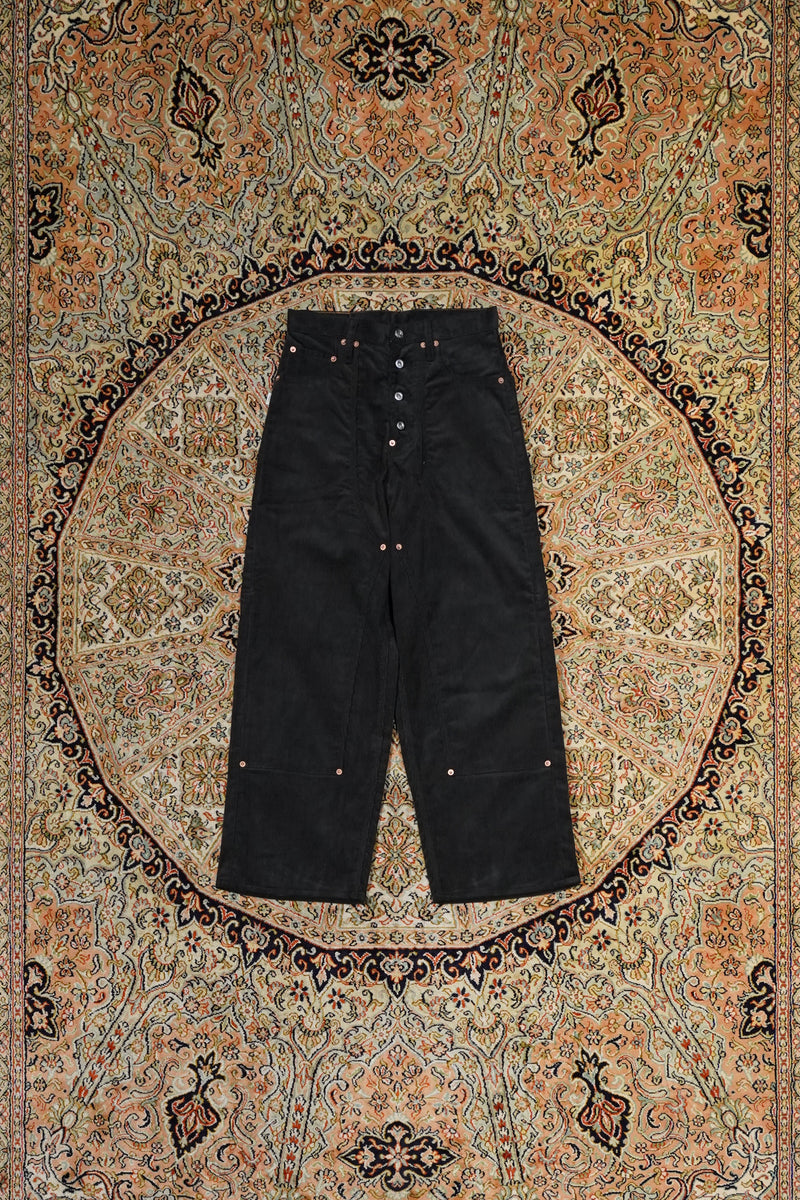 SUGARHILL(シュガーヒル)のCORDUROY DOUBLE KNEE DENIM PANTS(BLACK