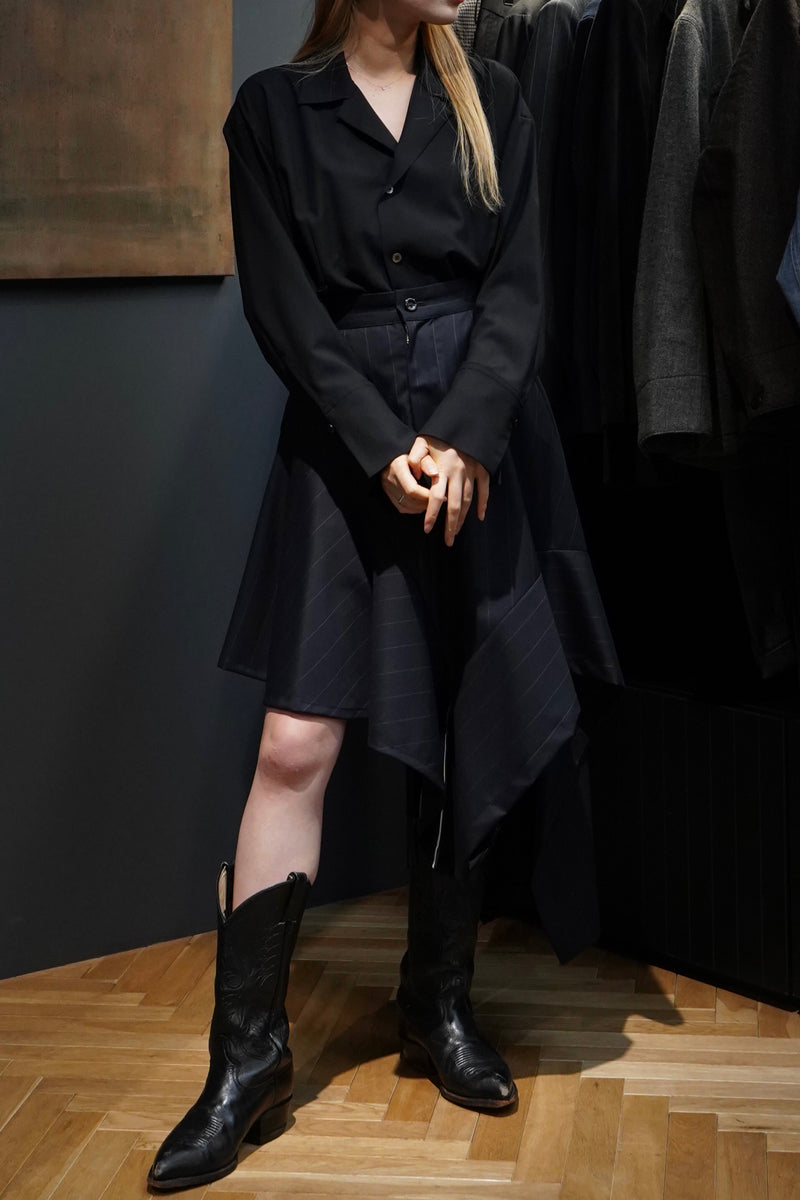 ujoh 新品未使用品　Unbalance Hem SKT (Black) UJOH(ウジョー)のUnbalance Hem SKT(Dark Navy)(スカート)の通販