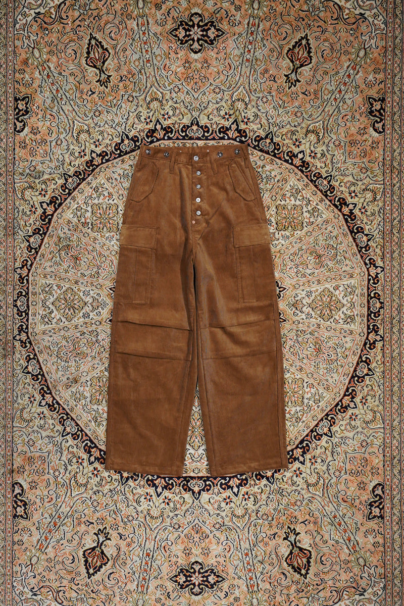 SUGARHILL（シュガーヒル）のCORDUROY ARMY CARGO PANTS(BROWN)(カーゴ