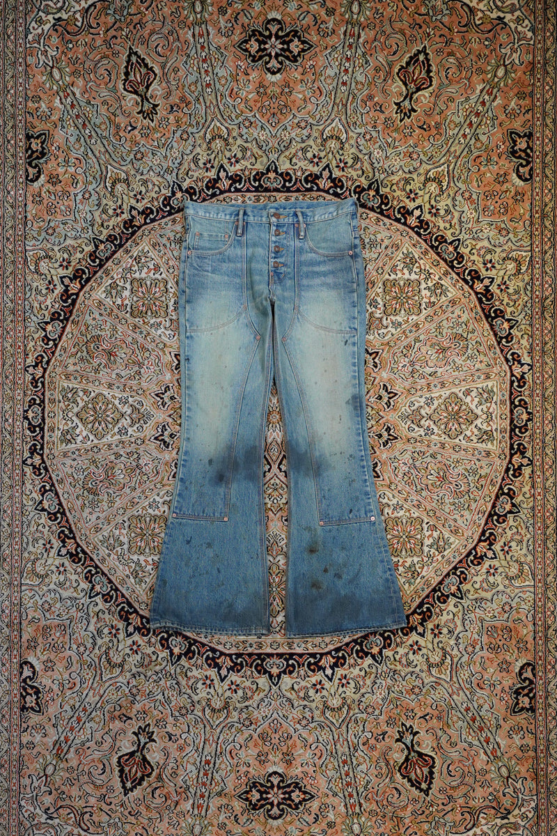 SUGARHILL（シュガーヒル）のOILED FADE BELL BOTTOM DENIM PANTS