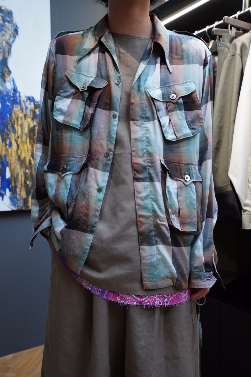 【定価48400】 sugarhill Panama Fatigue Shirt SUGARHILL(シュガーヒル)のOmbre Panama Fatigue Shirt(PINK