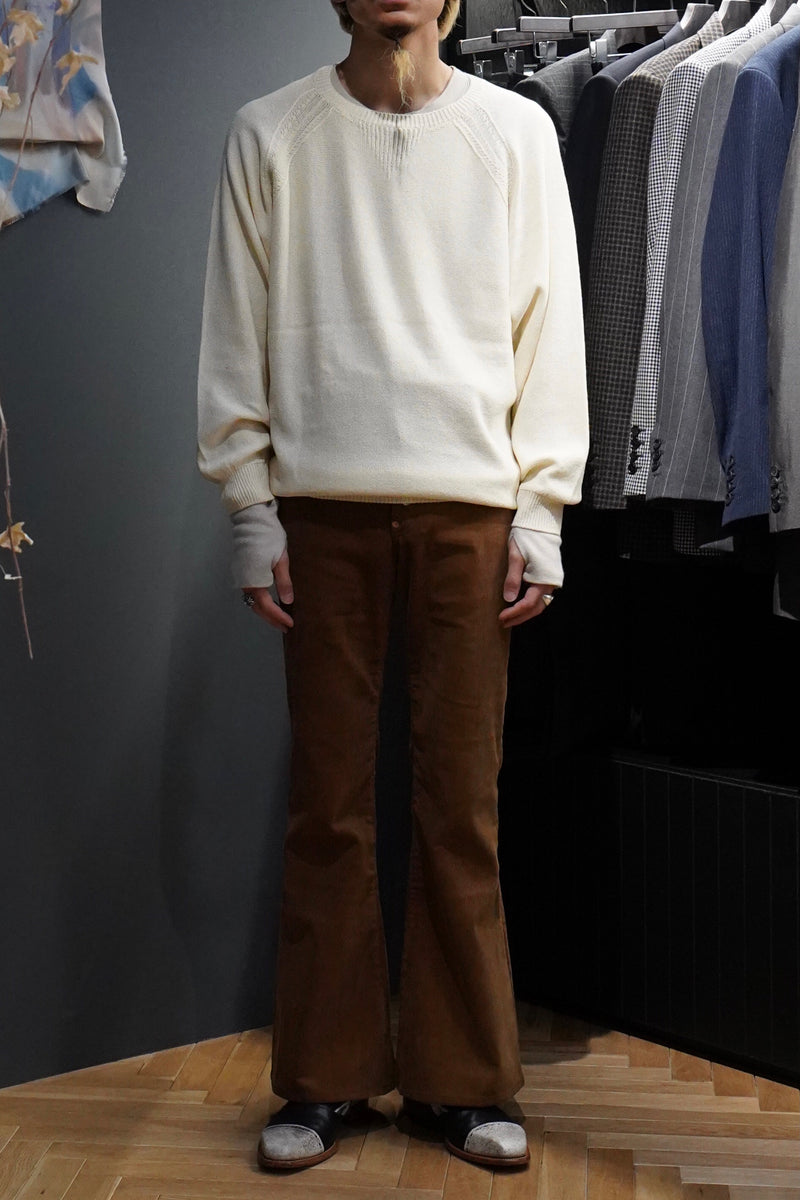 SUGARHILL（シュガーヒル）のCOTTON LONG SLEEVE KNIT(WHITE)(ニット