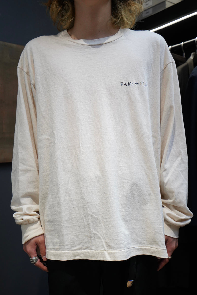 Fujimoto(フジモト)のOver dyed LS Tee with K.M.(Off White)(トップス