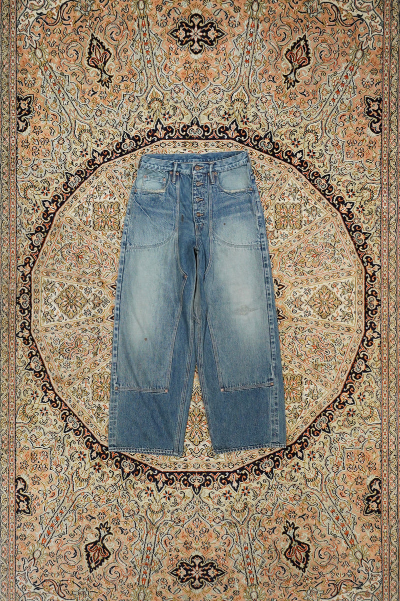 Sugarhill's Faded Double Knee Denim Pants Producted by Unused