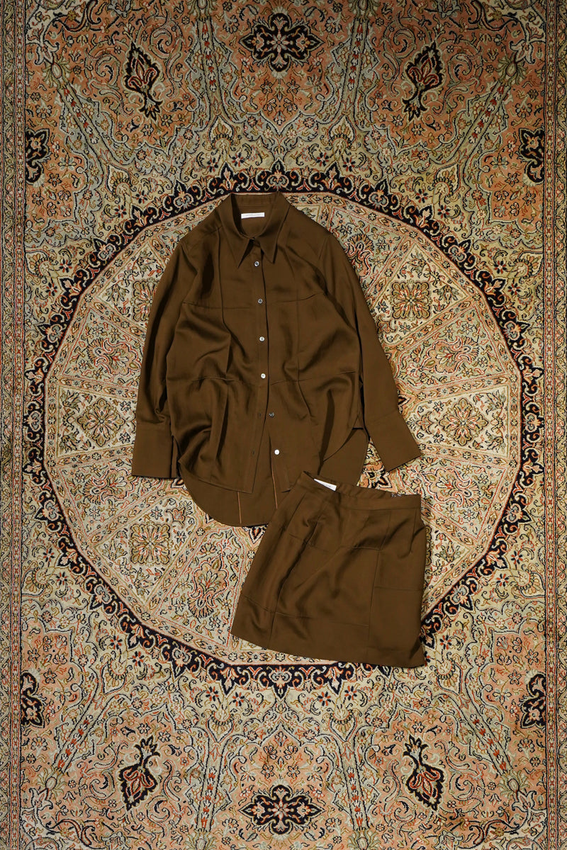 SATORU SASAKI(サトルササキ)のBOX CORD SHIRT(BLACK)(シャツ)の