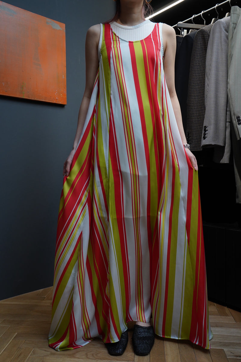 SATORU SASAKI(サトルササキ)のTANK LONG DRESS(MULTI STRIPE
