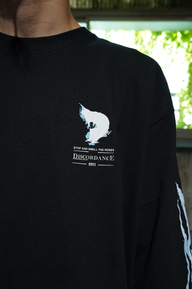 Children of the discordanceのFIRE PATTERN PRINT 045 LS TEE(BLACK 