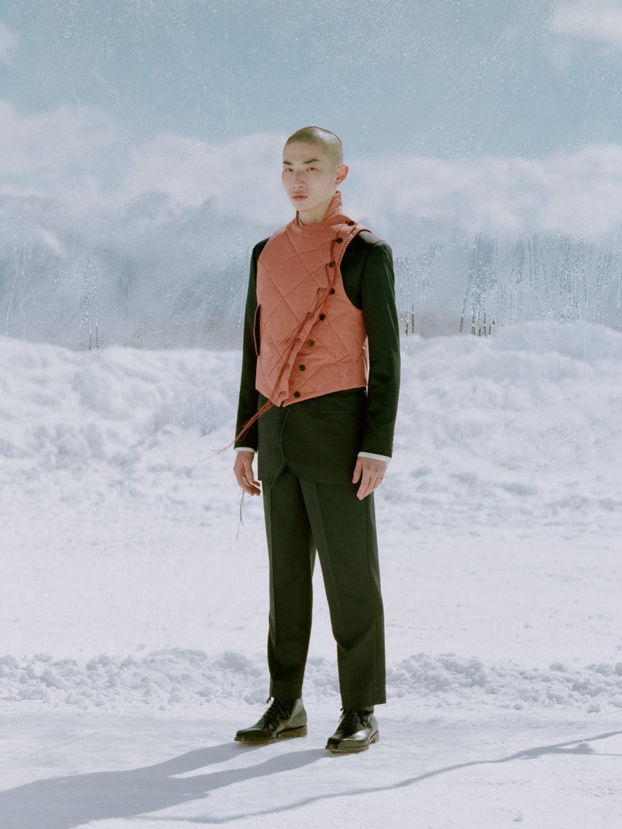 Nobuyuki Matsui(ノブユキ マツイ)のSki Vest(ORANGE)(ベスト)の