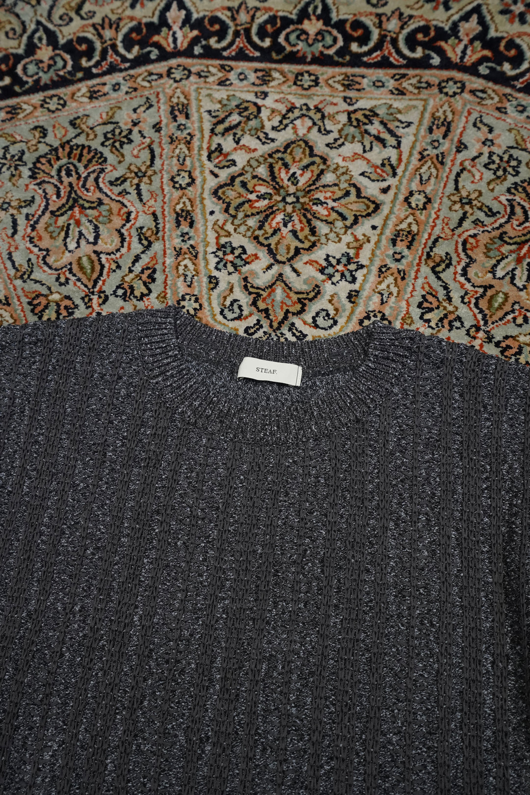 STEAF スティーフ ニット グローブ steaf STEAF(スティーフ)25SSのFISHERMAN KNIT(RUBBER CHARCOAL