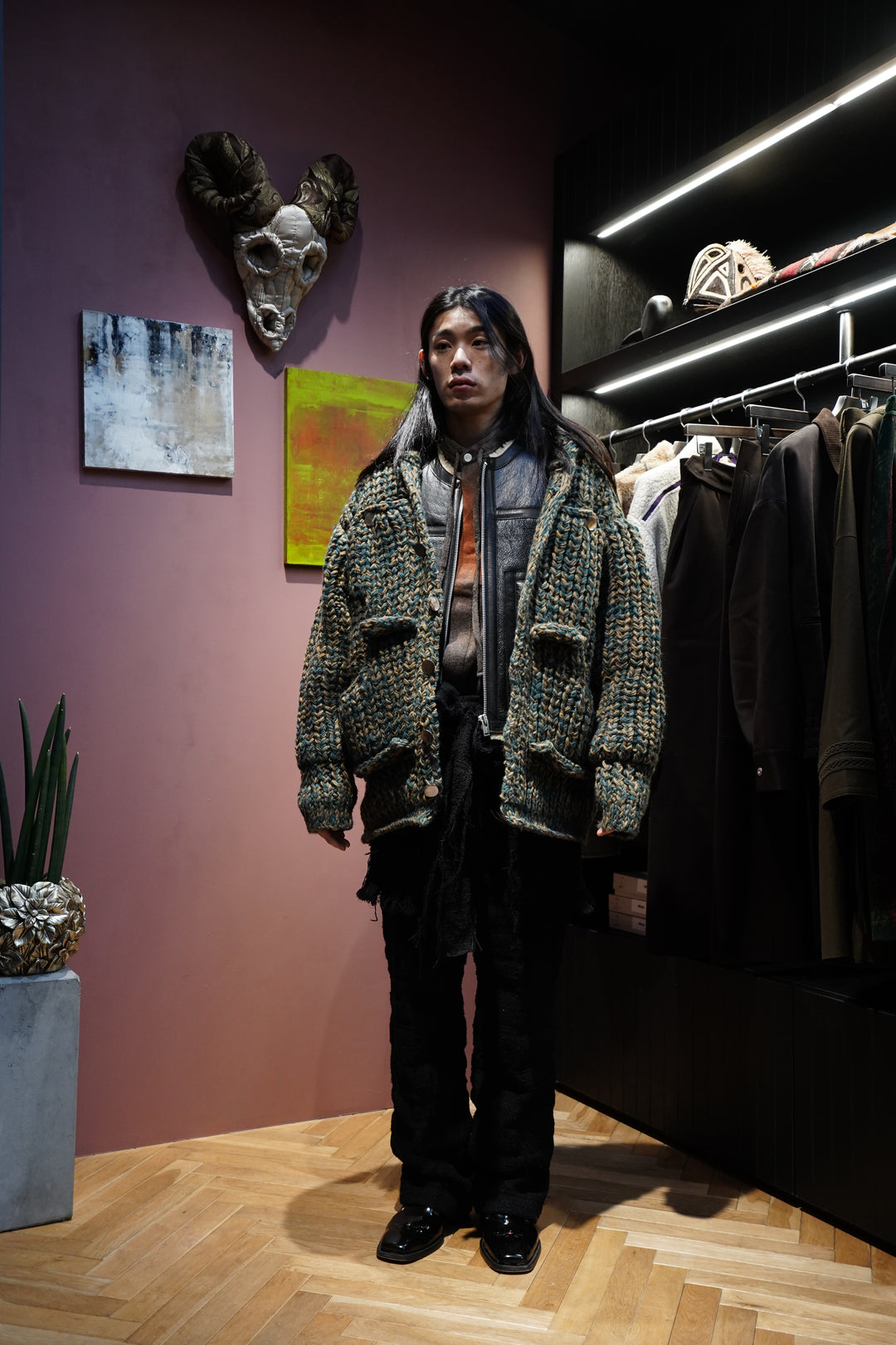トップス STEAF 24AW SYMBIOSIS HAND KNIT BLOUSON STEAF 24AW SYMBIOSIS HAND KNIT BLOUSON - メルカリ