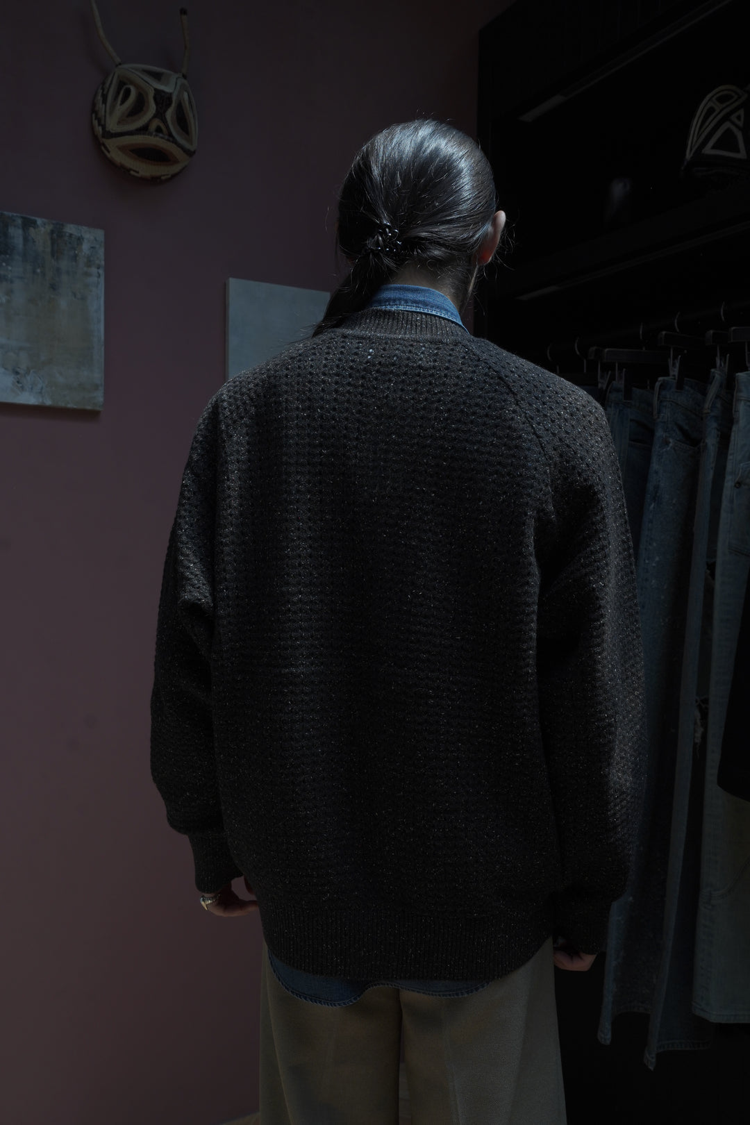 SUGARHILL(シュガーヒル)25AWのCOLOR NEP WOOL CARGIDAN(BLACK