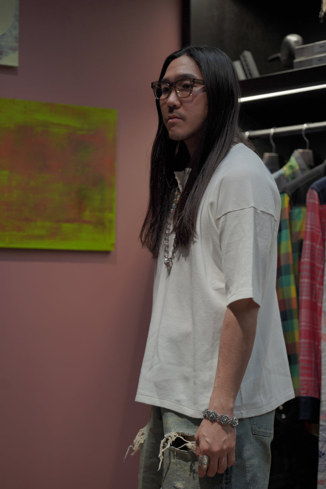 Taiga Takahashi(タイガタカハシ)2026SSのHENRY NECK SHIRT (OFF WHITE