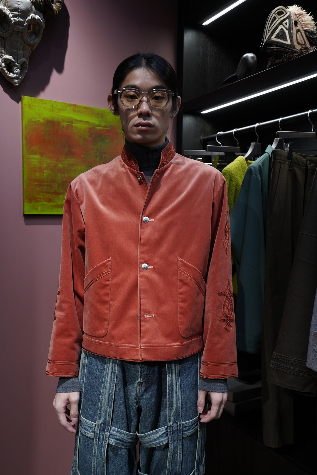 ジャケット・アウター SARTO COTTON VELVET BLOUSON SALMON SARTO(サルト)のCOTTON VELVET BLOUSON(SALMON)(ブルゾン)の通販