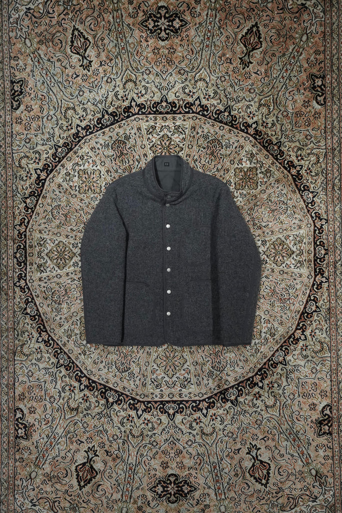 Taiga Takahashi(タイガタカハシ)のQUILT LINING BLANKET JACKET(GRAY