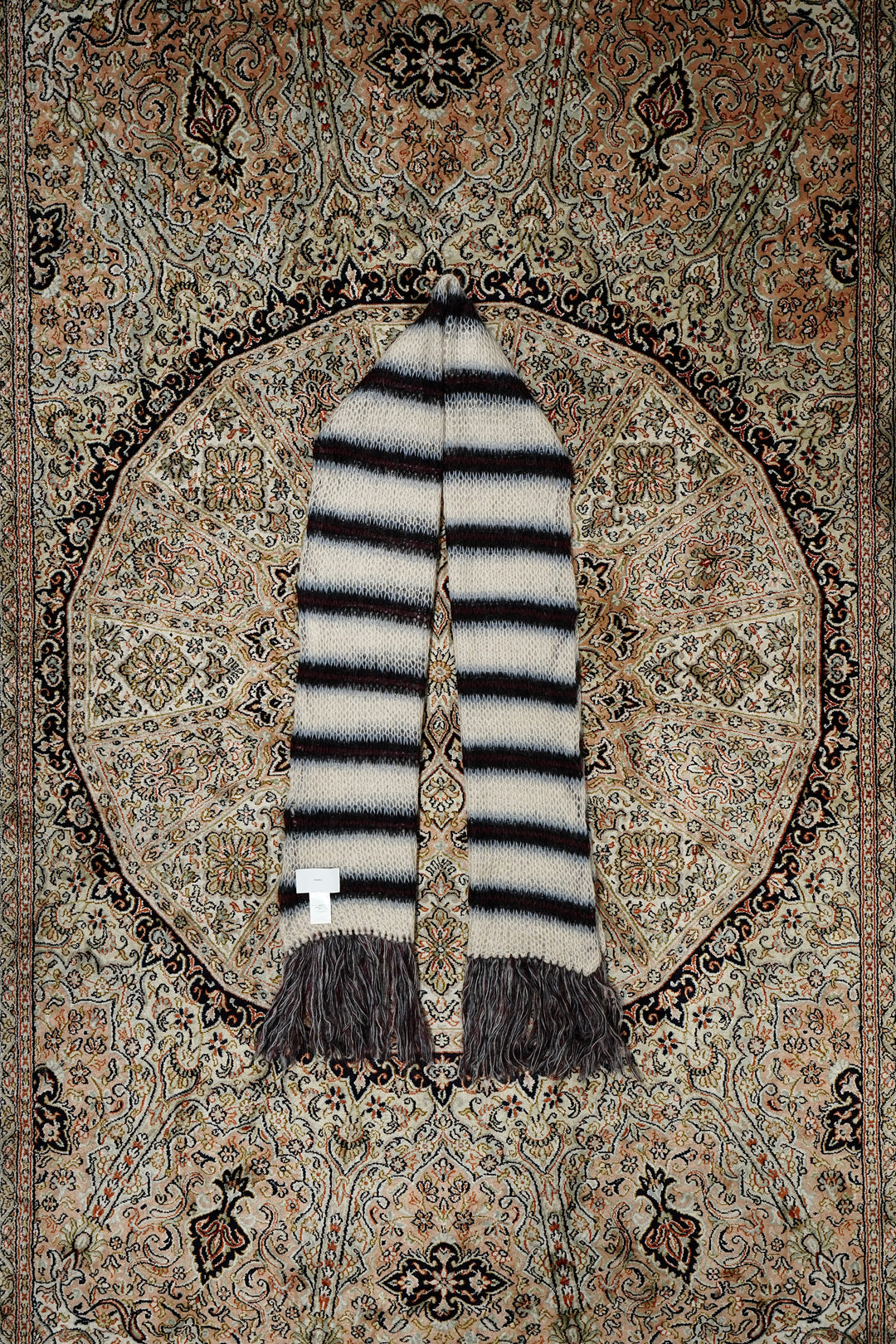 SUGARHILL(シュガーヒル)のMOHAIR STRIPE MUFFLER(WINE STRIPE