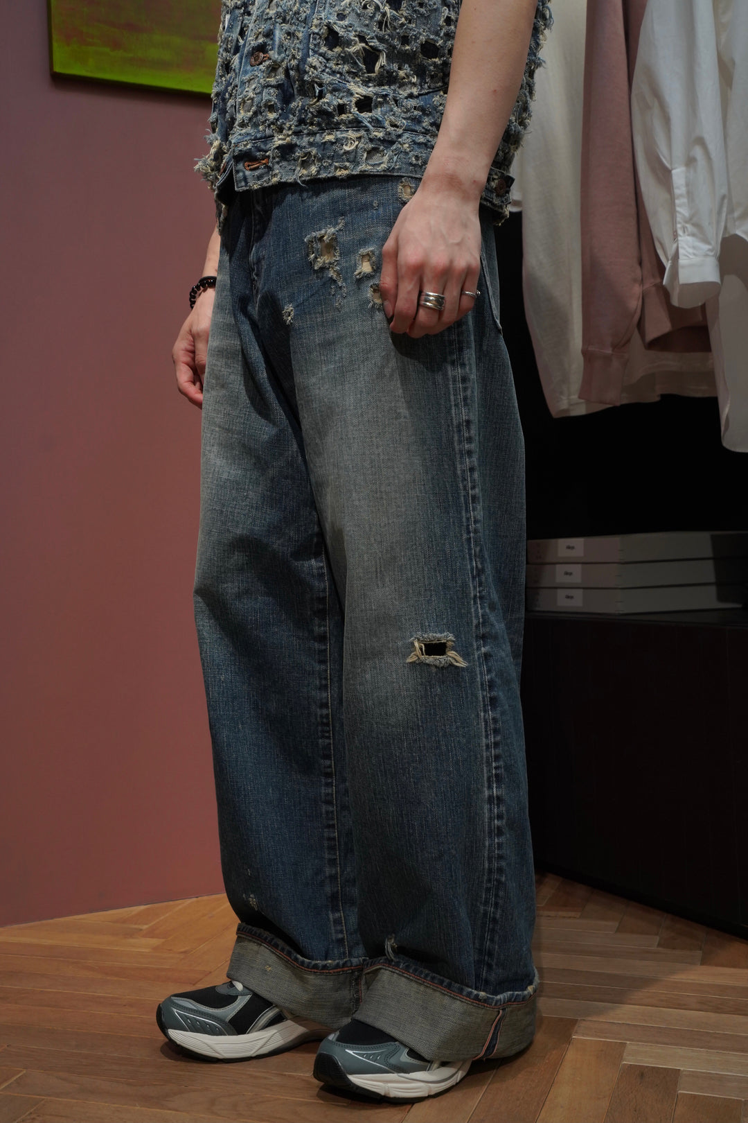 SUGARHILL(シュガーヒル)のFADED MODERN DENIM WIDE TROUSERS(FADED