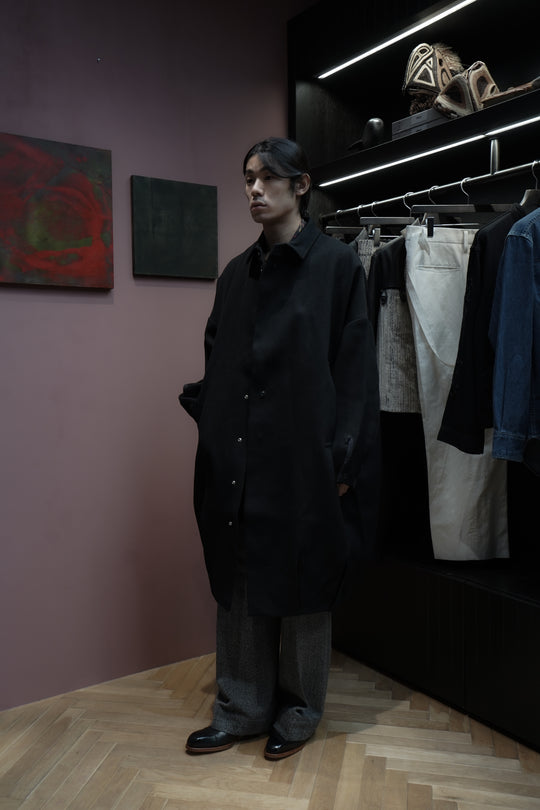 Omar Afridi(オマールアフリディ)25AWのBALOONED COCOON COAT(BLACK