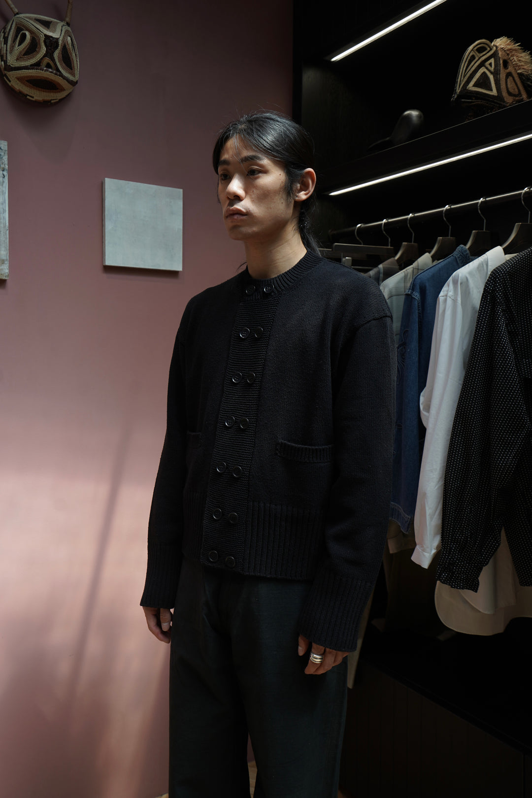 Taiga Takahashi(タイガタカハシ)のDB CARDIGAN(BLACK)(カーディガン