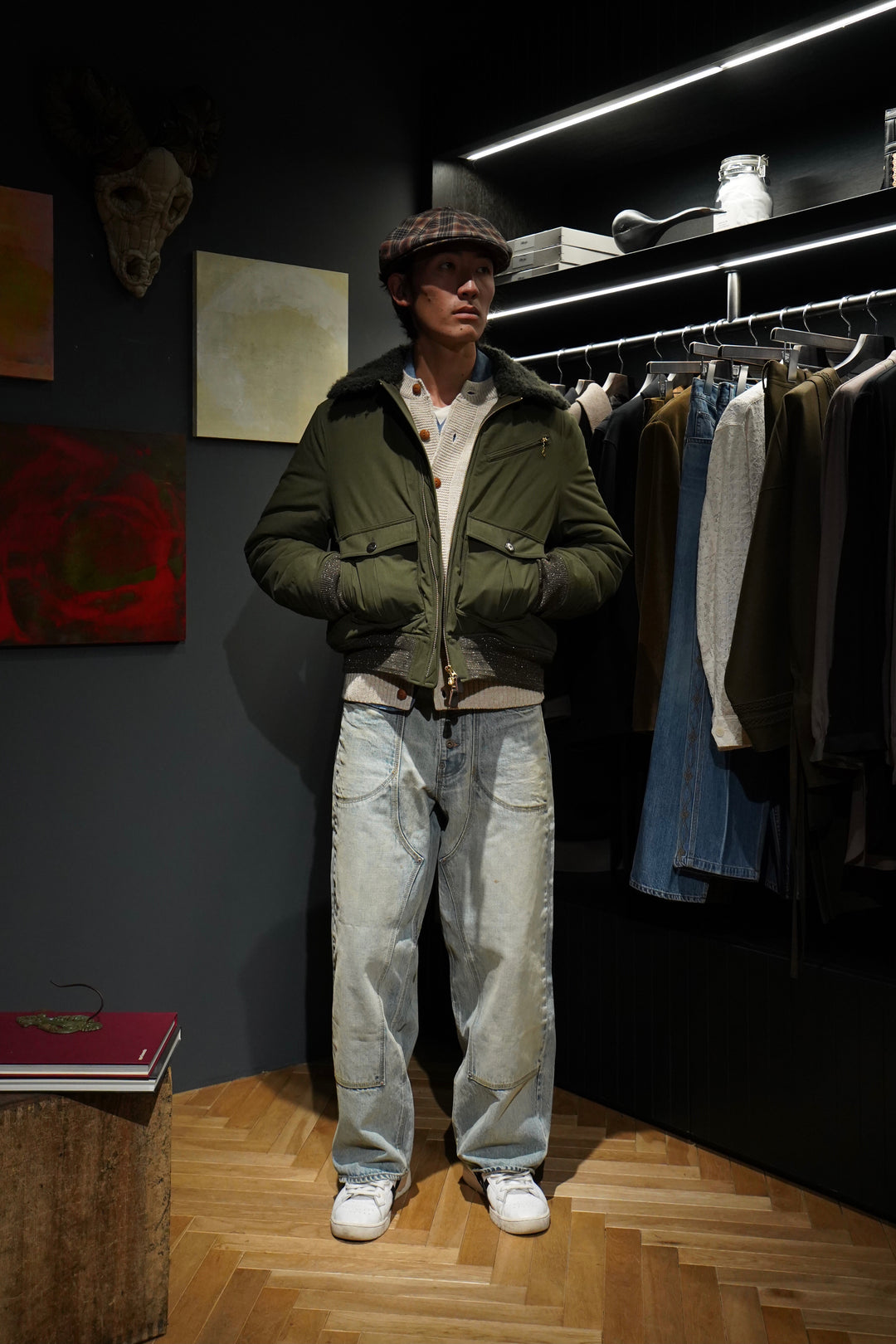 STEAF(スティーフ)のGLEAM FLIGHT JACKET(EARTH GREEN)(ジャケット)の