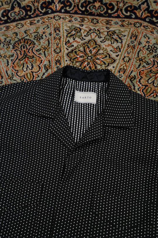 SARTO(サルト)25SSのOPEN COLLAR BLOUSE(BLACK/O.WHITE)(トップス)の