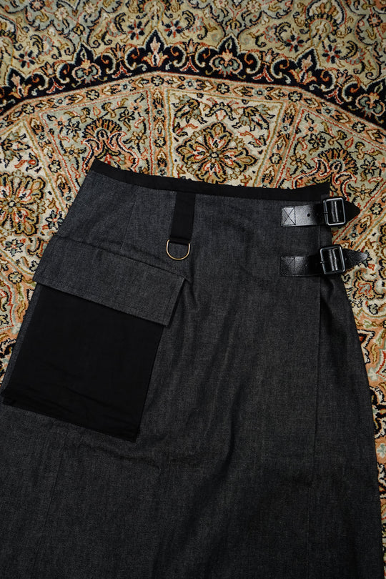 NICHOLAS DALEY(ニコラス デイリー)のWRAP KILT(BLACK)(巻きスカート