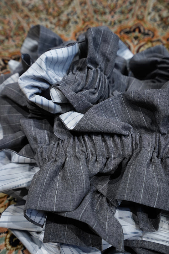 HOUGA(ホウガ)2025SSのjimmy frill vest(gray stripe)(ベスト)の通販
