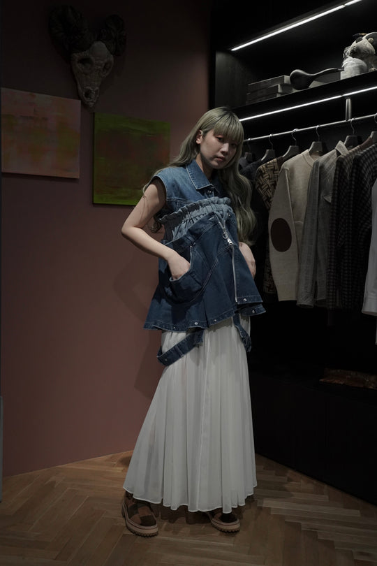 【HOUGA/ホウガ】jean skirt tops HOUGA(ホウガ)のjean skirt tops(blue)(スカート)の通販| CEDARWOOD