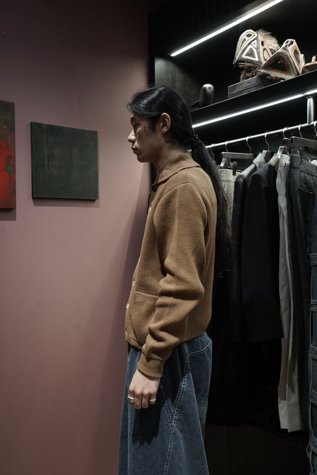 TAIGA TAKAHASHI (Taigatakahashi) DB Cardigan (IVORY) (Cardigan