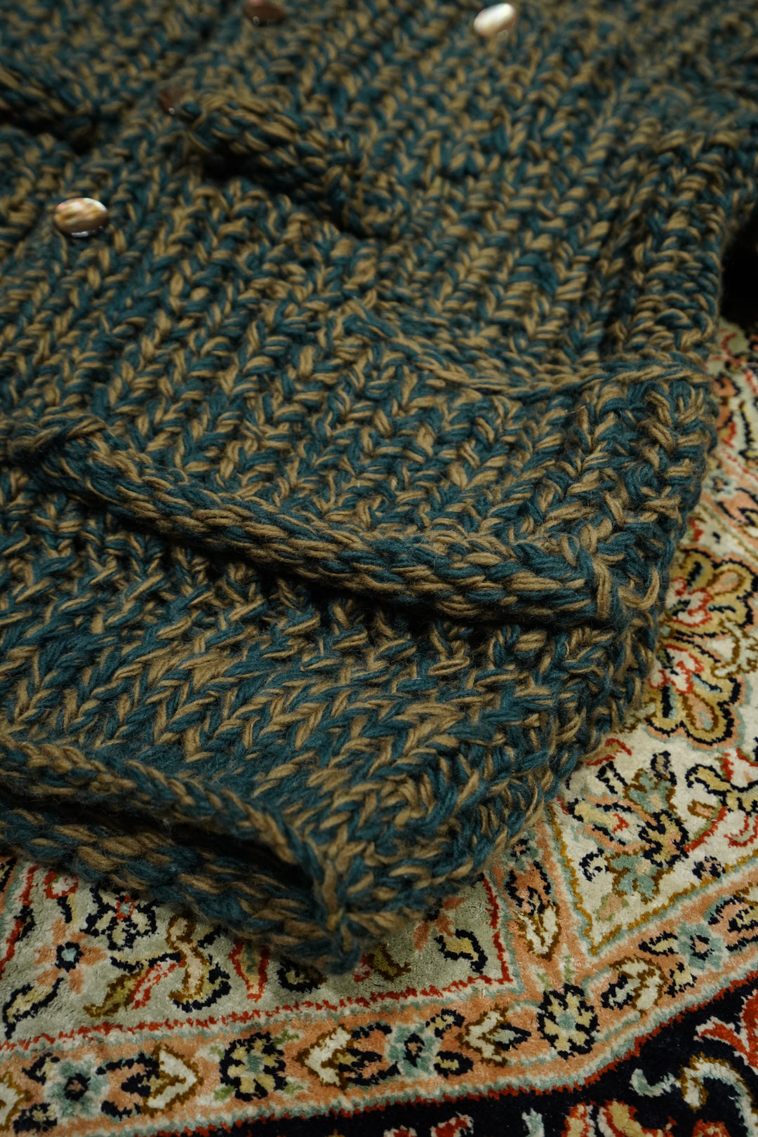 トップス STEAF 24AW SYMBIOSIS HAND KNIT BLOUSON STEAF(スティーフ) 2024AWのSYMBIOSIS HAND KNIT BLOUSON