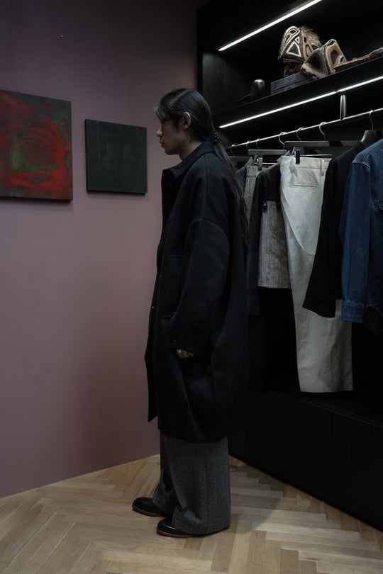 Omar Afridi(オマールアフリディ)25AWのBALOONED COCOON COAT(BLACK
