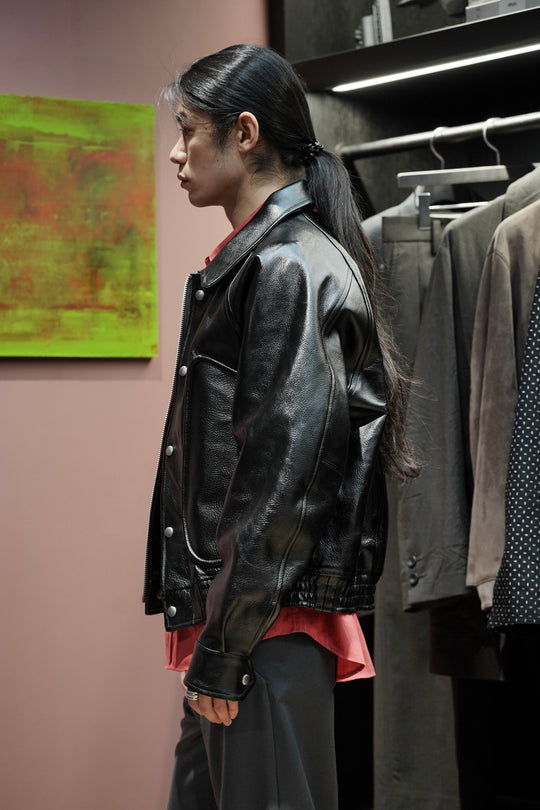 26SS シュガーヒル SHRINK BOMBER JACKET 2 SUGARHILL(シュガーヒル)26SSのSHRINK BOMBER JACKET(BLACK SHRINK