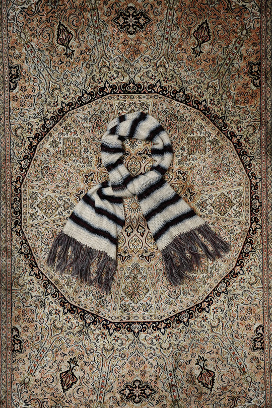 SUGARHILL(シュガーヒル)のMOHAIR STRIPE MUFFLER(WINE STRIPE