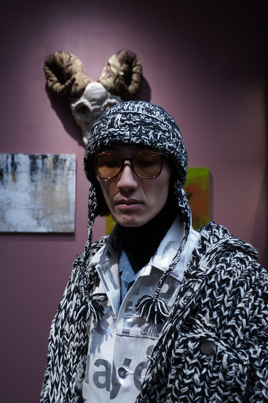 STEAF SYMBIOSIS HAND KNITCAP (ASPHALT BLACK) mail order