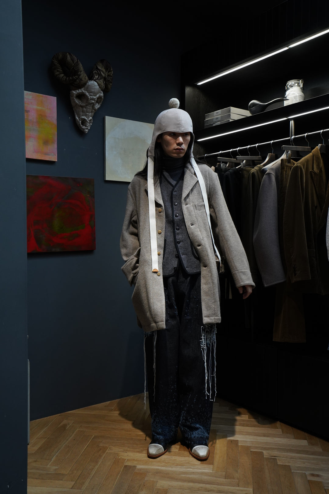 Taiga Takahashi(タイガタカハシ)のBELTED ENGINEER COAT(BEIGE