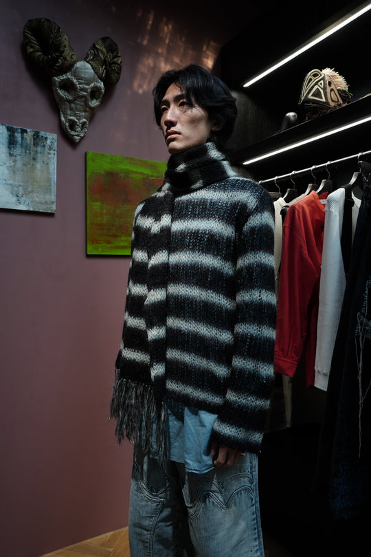 SUGARHILL MOHAIR STRIPE MUFFLER モヘア マフラー SUGARHILL MOHAIR STRIPE MUFFLER (MINT STRIPE) mail order