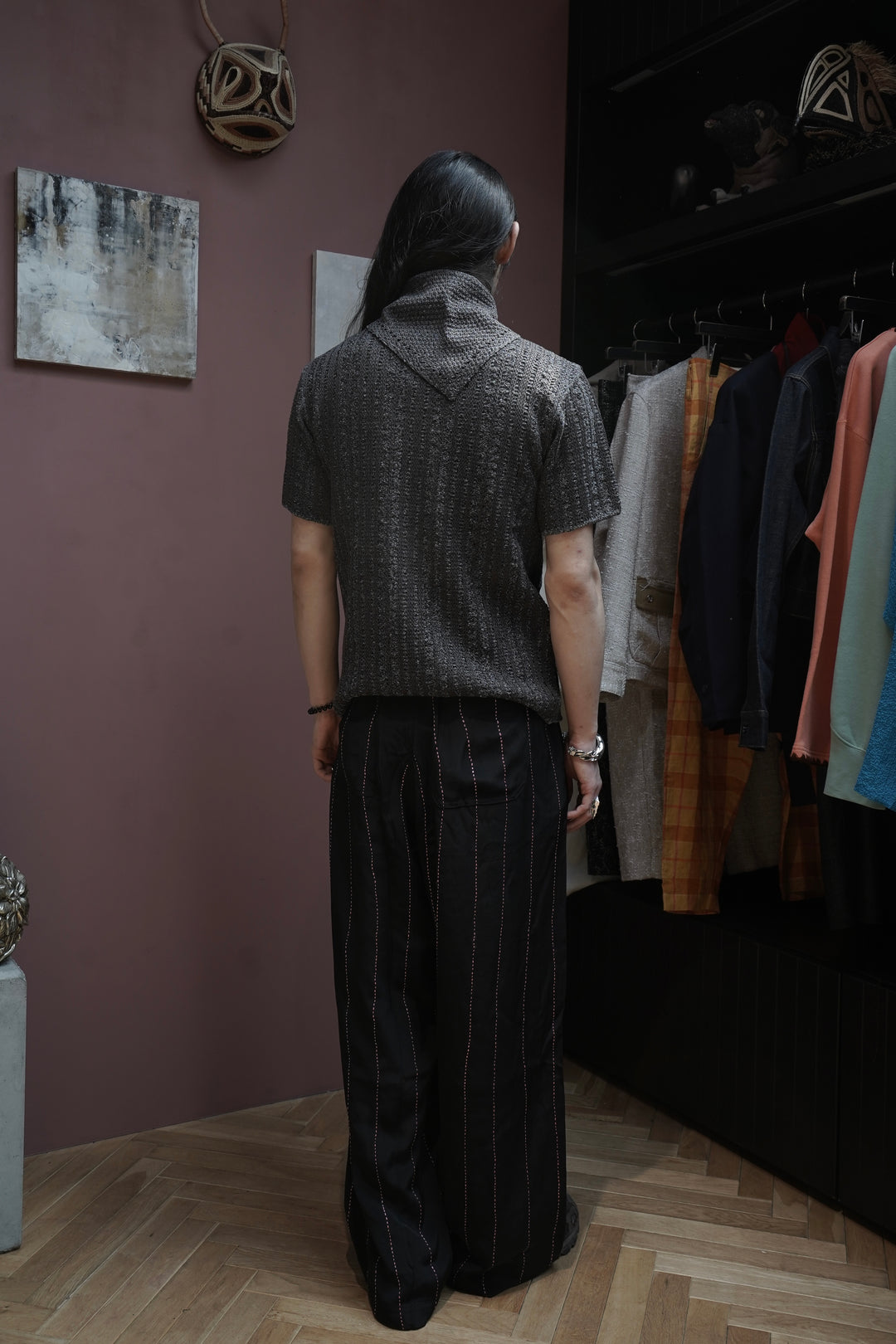 トップス STEAF FISHERMAN KNIT STEAF(スティーフ)25SSのFISHERMAN KNIT(RUBBER CHARCOAL